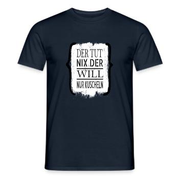 perserkatze seekatze geschenk spruch streunerkatze - Männer T-Shirt - Navy - Vorne - AI Model Male 178 light (178cm)