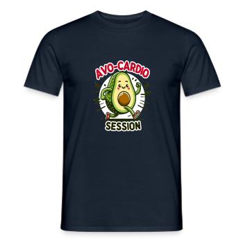 Cardio Avocado - Men's T-Shirt - navy - Front - AI Model Male 178 light (178cm)