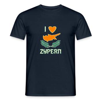 I love Cyprus - Men's T-Shirt - navy - Front - AI Model Male 178 light (178cm)