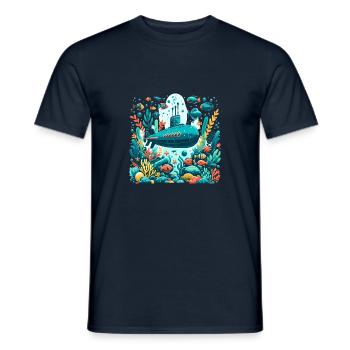 Sous-marin d’aventure coloré - T-shirt homme - marine - Devant - AI Model Male 178 light (178cm)