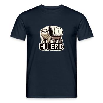 Hü Brid - Lustiges Hybrid Auto - Faultier - Männer T-Shirt - Navy - Vorne - AI Model Male 178 light (178cm)