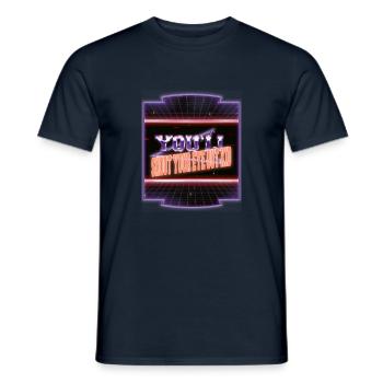 Dinosaure amant barbe plage cadeau idée cadeau mignon - T-shirt homme - marine - Devant - AI Model Male 178 light (178cm)