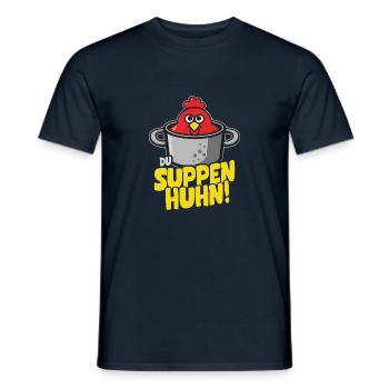 Suppen Huhn Suppenhuhn Gockel Eintopf Geschenk - Männer T-Shirt - Navy - Vorne - AI Model Male 178 light (178cm)