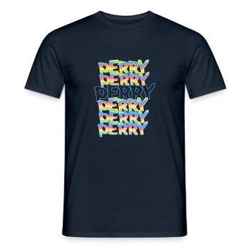 Perry - Männer T-Shirt - Navy - Vorne - AI Model Male 178 light (178cm)
