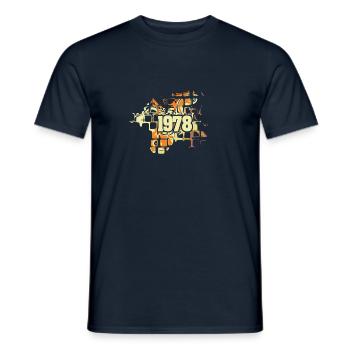 1978 - Men's T-Shirt - navy - Front - AI Model Male 178 light (178cm)