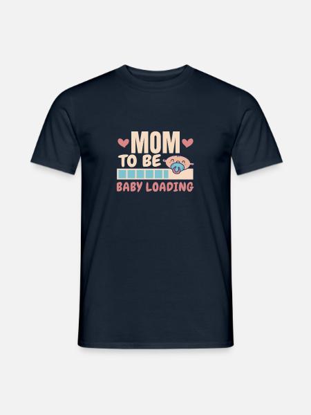 werdende, schwanger, baby, loading, eltern, origin - Männer T-Shirt - Navy