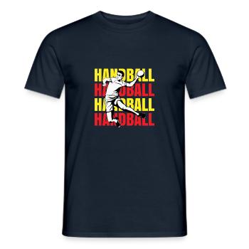 Joueurs de handball pour enfants, femmes et hommes - T-shirt homme - marine - Devant - AI Model Male 178 light (178cm)