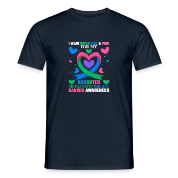Grand Breast Cancer Awareness Vintage pour les femmes - T-shirt homme - marine - Devant - AI Model Male 178 light (178cm)