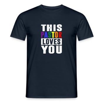 Perfect Idea For Pastor Christian Christmas Day - Men's T-Shirt - navy - Front - AI Model Male 178 light (178cm)