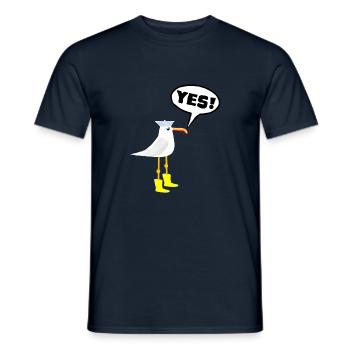Oh ja ja - Männer T-Shirt - Navy - Vorne - AI Model Male 178 light (178cm)
