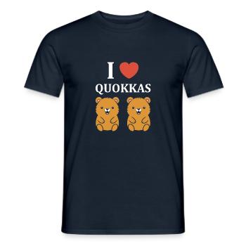 Petit animal mignon Quokka - T-shirt homme - marine - Devant - AI Model Male 178 light (178cm)