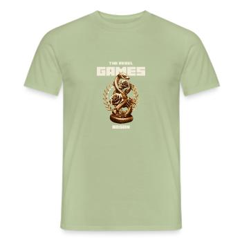 The Rebel Games begin - Männer T-Shirt - Sage - Vorne - AI Model Male 178 light (178cm)