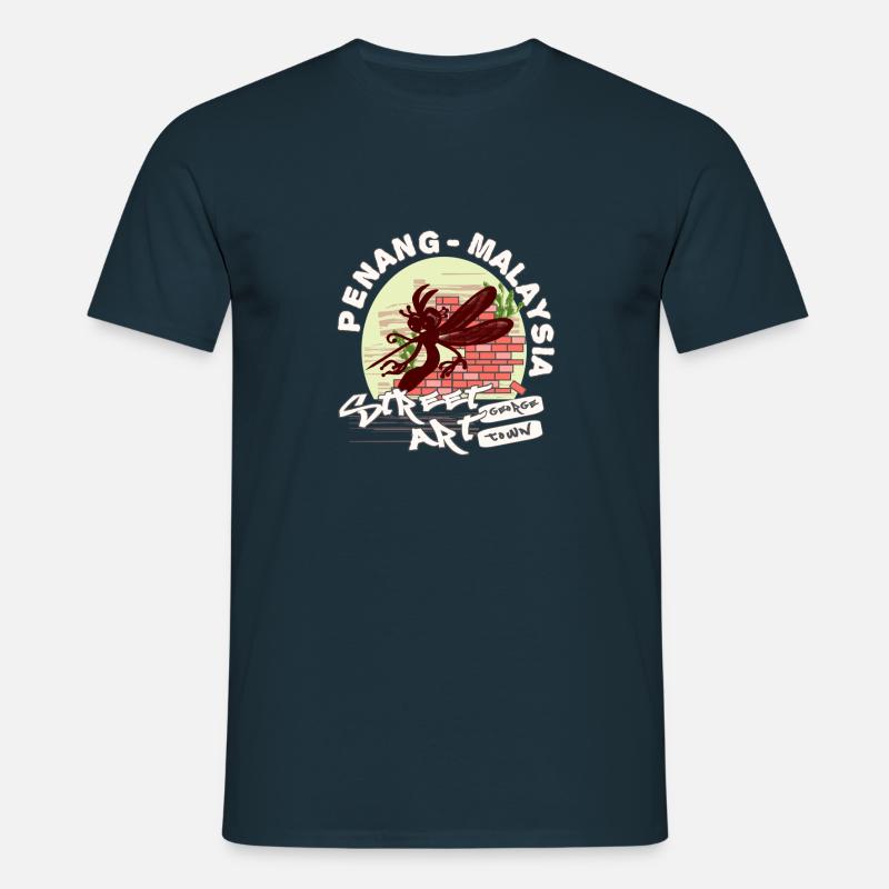 Mücke Graffiti - Männer T-Shirt - Navy