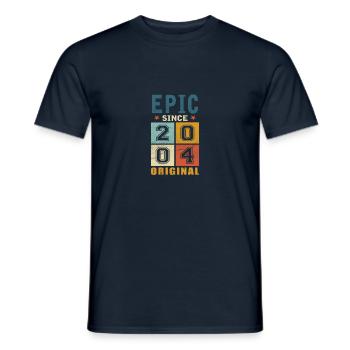 2004 Birthday Epic since - Men's T-Shirt - navy - Front - AI Model Male 178 light (178cm)