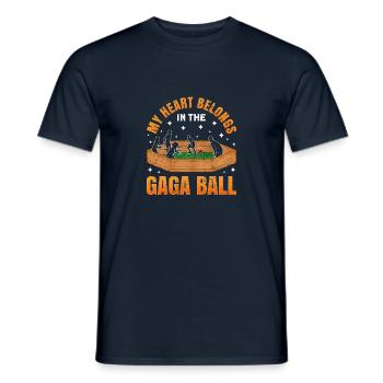 Ballon Dodgeball Hexagon Pit Sports Gaga - T-shirt homme - marine - Devant - AI Model Male 178 light (178cm)