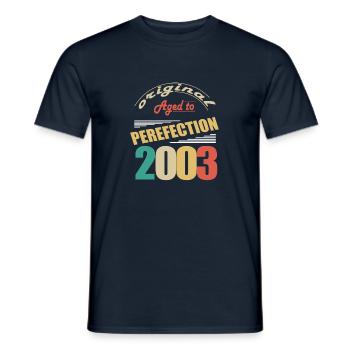 J’ai 21 ans | Je suis né en 2003 - birth - T-shirt homme - marine - Devant - AI Model Male 178 light (178cm)