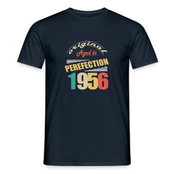 J’ai 68 ans | Je suis né en 1956 - birth - T-shirt homme - marine - Devant - AI Model Male 178 light (178cm)
