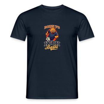 Soccer Coach Born Kick Balls - Men's T-Shirt - navy - Front - AI Model Male 178 light (178cm)