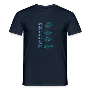 Tiefblau Deep Blue - Männer T-Shirt - Navy - Vorne - AI Model Male 178 light (178cm)