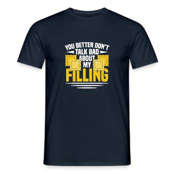 Ravioli Filling - Men's T-Shirt - navy - Front - AI Model Male 178 light (178cm)