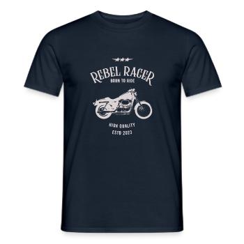 REBEL RIDER - T-shirt homme - marine - Devant - AI Model Male 178 light (178cm)