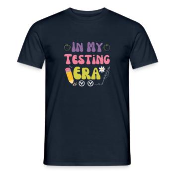 Groovy In My Testing Era Testing Day Teacher Test - Men's T-Shirt - navy - Front - AI Model Male 178 light (178cm)
