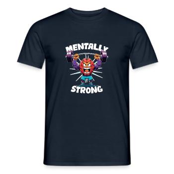 Mental stark - Wohlbefinden - Männer T-Shirt - Navy - Vorne - AI Model Male 178 light (178cm)