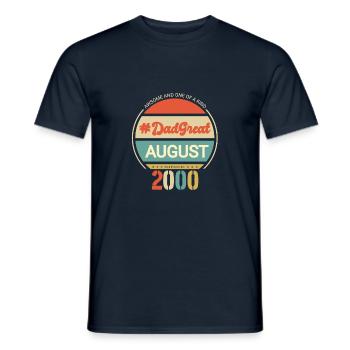 Papa toller August 2000 - Männer T-Shirt - Navy - Vorne - AI Model Male 178 light (178cm)