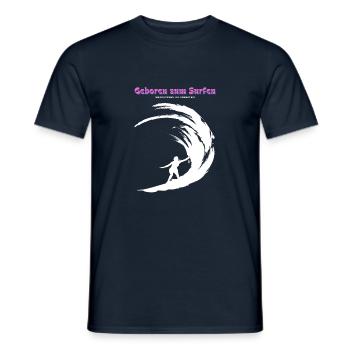 Zum Surfen geboren - Männer T-Shirt - Navy - Vorne - AI Model Male 178 light (178cm)