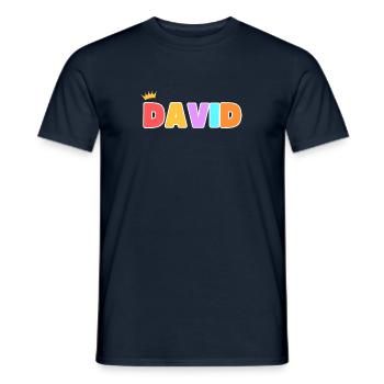 David! Personnalisable - T-shirt homme - marine - Devant - AI Model Male 178 light (178cm)