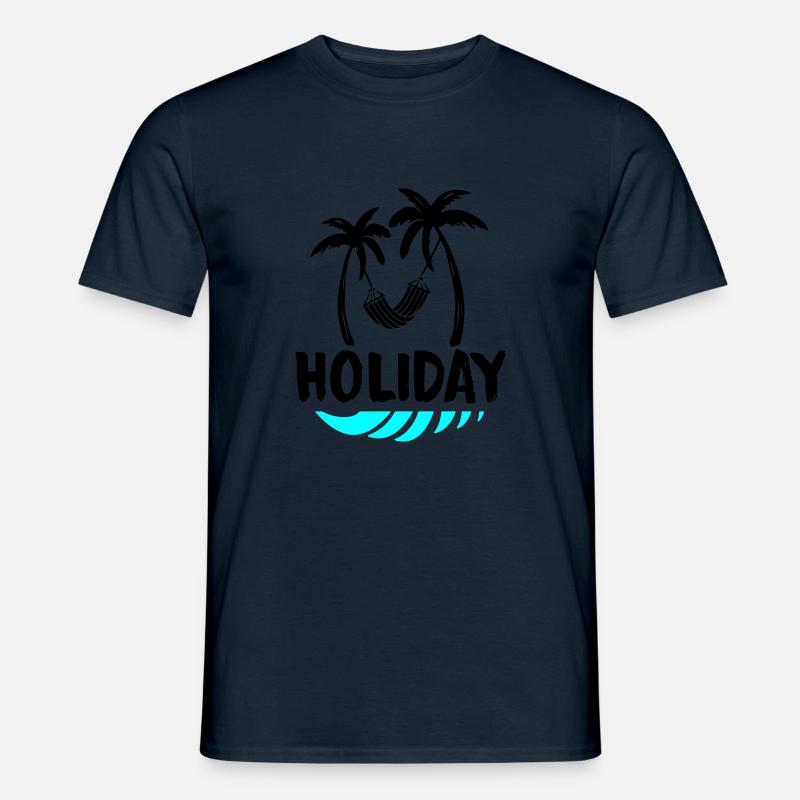 palms relax holiday - Männer T-Shirt - Navy