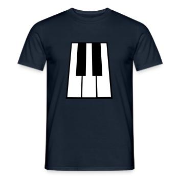 Piano Keys Instrument Playing Classical Music - Men's T-Shirt - navy - Front - AI Model Male 178 light (178cm)