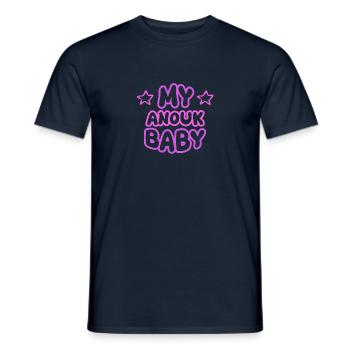 Vorname Anouk - Männer T-Shirt - Navy - Vorne - AI Model Male 178 light (178cm)
