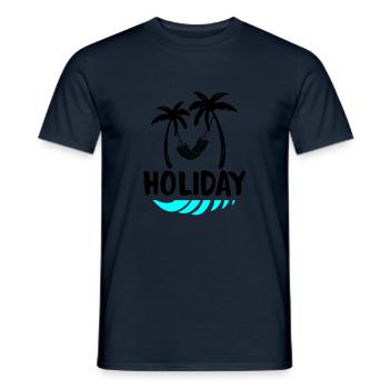 palms relax holiday - Männer T-Shirt - Navy - Vorne - AI Model Male 178 light (178cm)