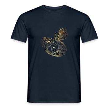 aquarius6gold Plan de travail 1 - T-shirt homme - marine - Devant - AI Model Male 178 light (178cm)