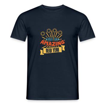 Nouvel An 2 - T-shirt homme - marine - Devant - AI Model Male 178 light (178cm)