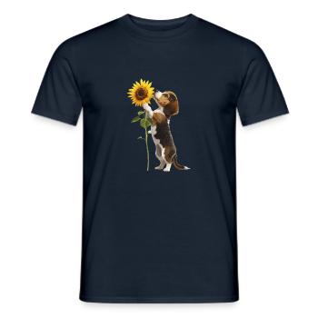 Beagle - Männer T-Shirt - Navy - Vorne - AI Model Male 178 light (178cm)