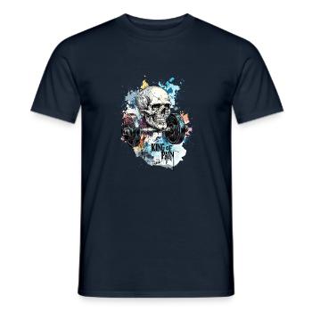 GYM King Of Pain Workout - Men's T-Shirt - navy - Front - AI Model Male 178 light (178cm)