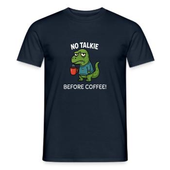 T Rex Coffee - Men's T-Shirt - navy - Front - AI Model Male 178 light (178cm)