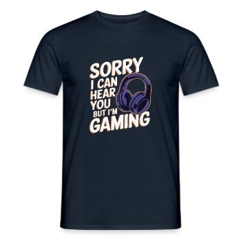Désolé, je peux vous entendre mais je joue jeu gamer - T-shirt homme - marine - Devant - AI Model Male 178 light (178cm)