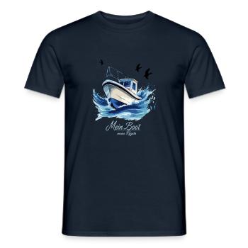 Règlement du skipper sur les bateaux à moteur - T-shirt homme - marine - Devant - AI Model Male 178 light (178cm)