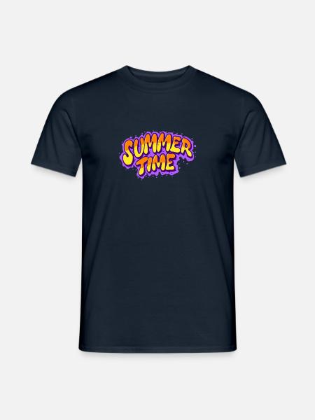 Summer Time Graffiti - Männer T-Shirt - Navy