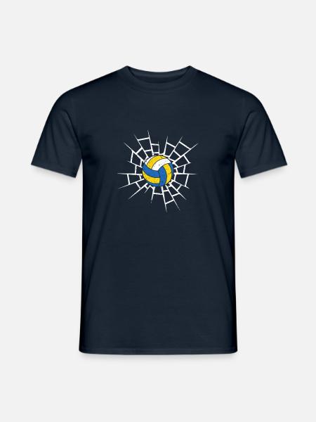 Volleyball Breaking Through - Men's T-Shirt - navy