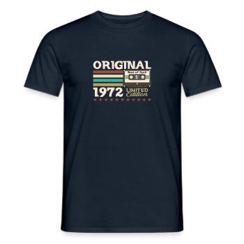 53ème Anniversaire Original Avril Millésime 1972 - T-shirt homme - marine - Devant - AI Model Male 178 light (178cm)