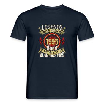 Legenden wurden 1995 geboren - perfekt gealtert Vintage - Männer T-Shirt - Navy - Vorne - AI Model Male 178 light (178cm)