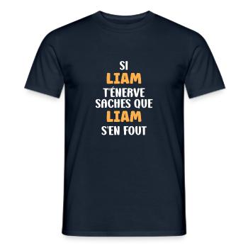 Liam - T-shirt homme - marine - Devant - AI Model Male 178 light (178cm)