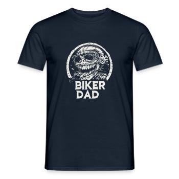 Biker Motorcycle Dad Vater Papa - Men's T-Shirt - navy - Front - AI Model Male 178 light (178cm)