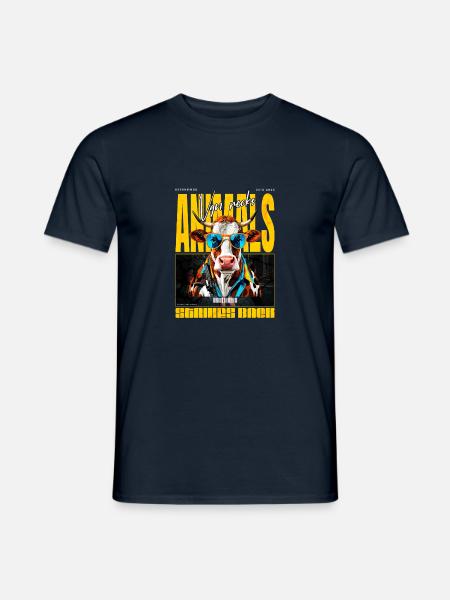 Animals strikes back - Men's T-Shirt - navy