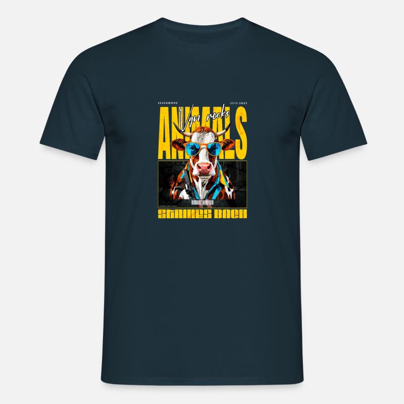 Animals strikes back - Men's T-Shirt - navy
