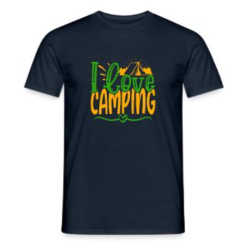 Ich liebe Camping 01 - Männer T-Shirt - Navy - Vorne - AI Model Male 178 light (178cm)
